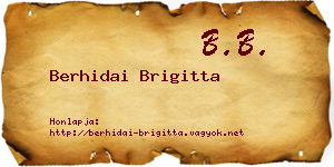 Berhidai Brigitta névjegykártya